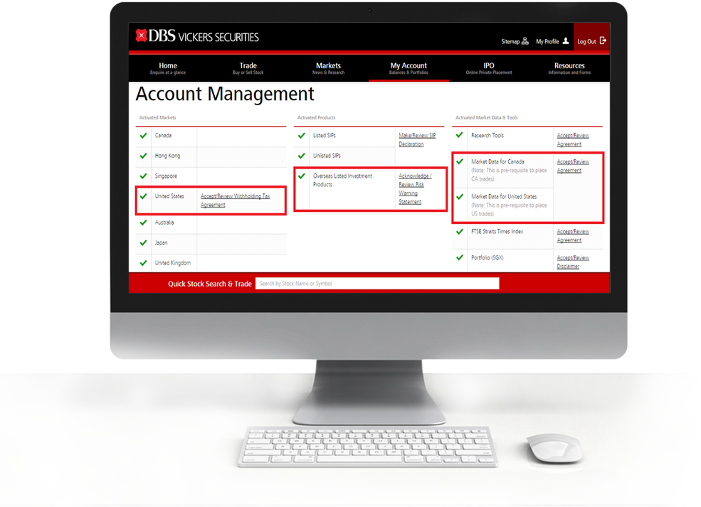 vickers-account-management-page